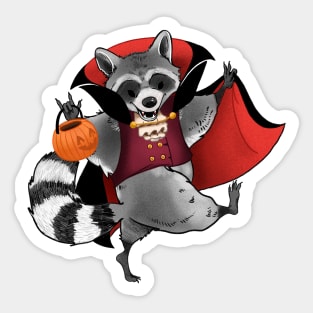 Roosevelt Raccoon is a Vampire! Sticker